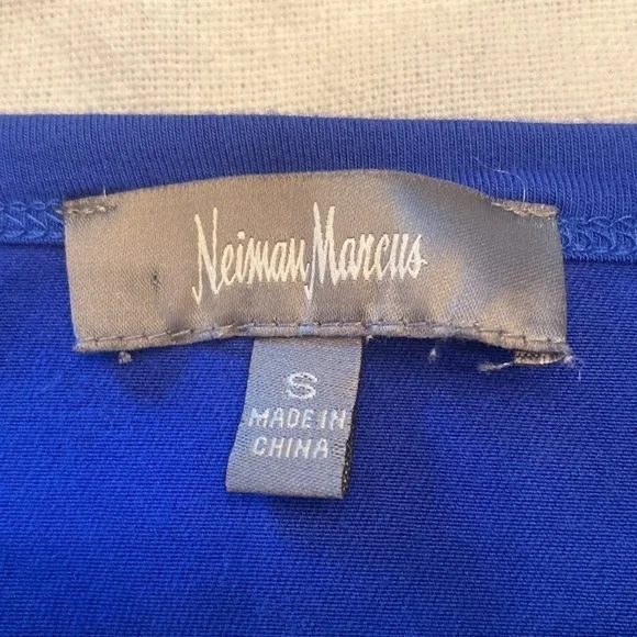 Neiman Marcus royal blue tank long asymmetrical maxi Sleeveless Dress size small - Picture 8 of 11